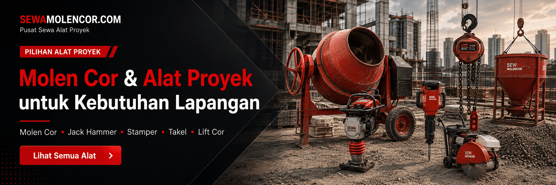 Pengiriman Molen Cor ke lokasi proyek Jabodetabek